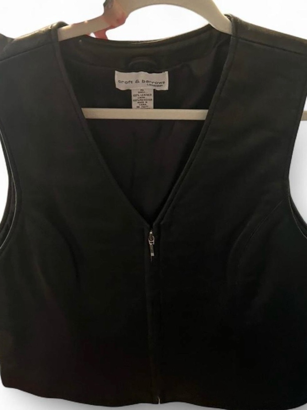 croft & barrow Black Lambskin Leather Jacket